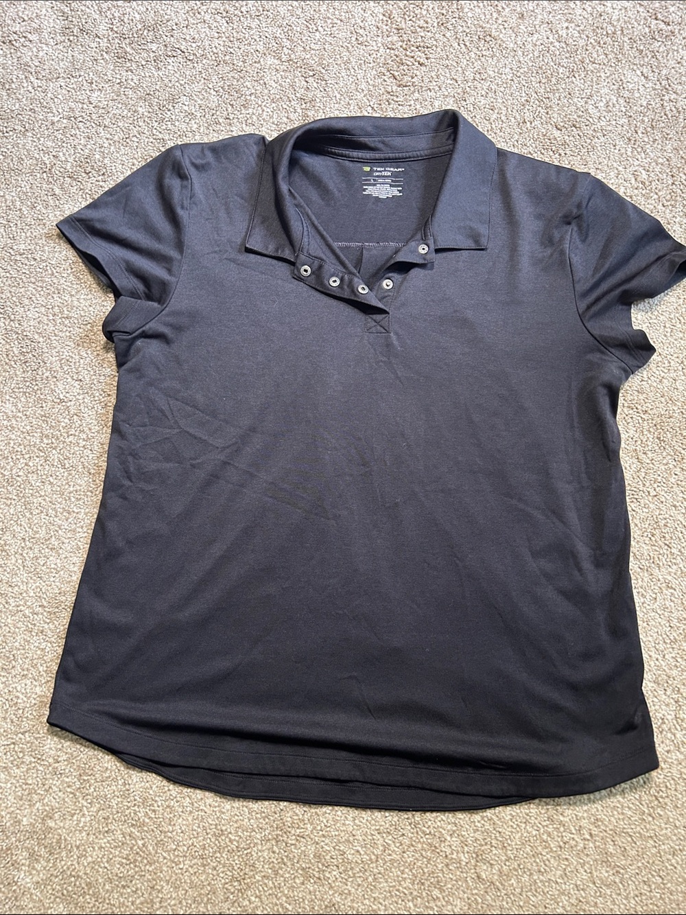tek gear Black Short-Sleeve Polo Tee